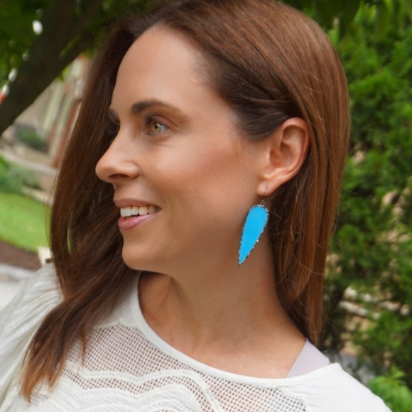 Marlyn Schiff Enamel Drop Earrings - Picture 5 of 5